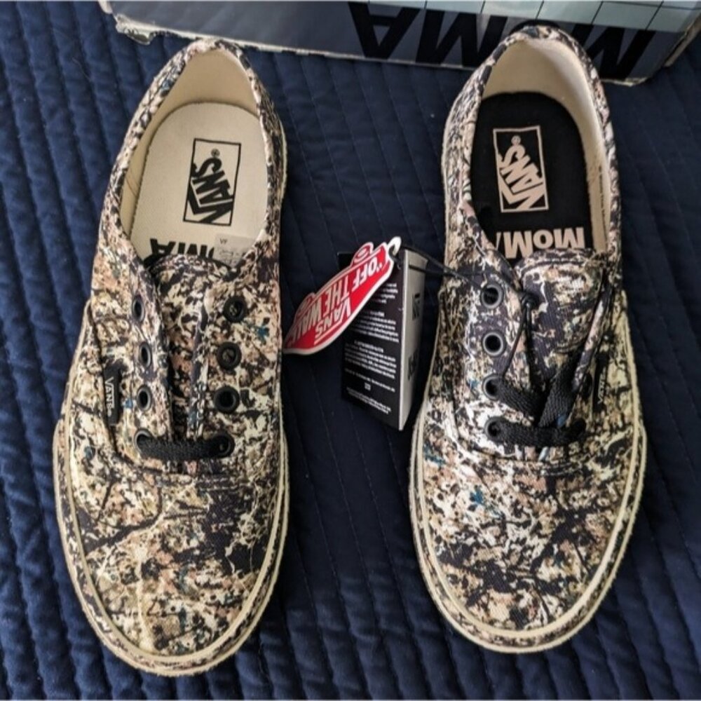 Vans Authentic Moma Jackson Pollock Women  Skate Shoes Camo Gf 112025 - Picture 2 of 11